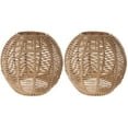 thumbnail image 2 of HIBIBUD Lamp Light Rattan Shade Woven Pendant Lampshade Chandelier Wicker Fixture Shades Lights Basket Cover Ceiling Hanging, 2 of 7