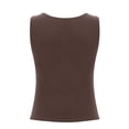 thumbnail image 6 of VBARHMQRT Workout Tank Top Womens Solid Color Fashionable and Sexy Sleeveless Tight Bottomed Shirt with a Round Neck and a Racerback Top for External Wear Womens Camisole Tank Tops Cotton, 6 of 9