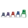 thumbnail image 5 of Stacking Chair with Powder-Coated Legs - 14" Ht - Blue, 5 of 7