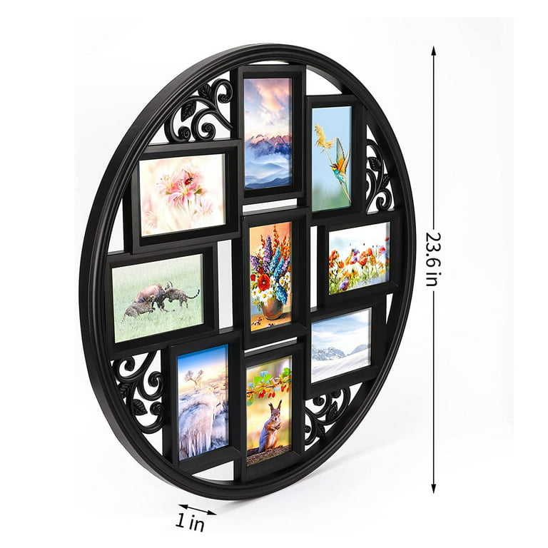 Giftgarden Multi Black Picture Frames with Mat for Multiple Sizes Photos, Four 4x6, Four 5x7, Two 8x10 for Gallery Photo Frame Collage Wall or