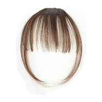 KIHOUT Bangs Hair 100% Human Hair Wispy Bangs, Hair Clip in Bangs, Fringe with Temples, Hairpieces for Women, Clip on Air Bangs, Hair Extension for Daily Wear