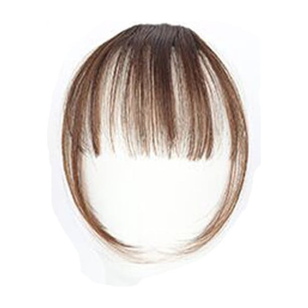Fiudx Extensión de Cabello, Flequillo Seda Resistente Al Calor, Flequillo Ajustable con Clip, Versatilidad de Peinado, Ideal para Adolescentes, Diseño Fácil de Recortar, Material Ecológico.