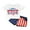 White, variant on Lairauiy 0-3T Baby Boy Independence Day Set, Striped Round Neck Short Sleeve Tops Elastic Waist Star Print Shorts Toddler 4th of July Outfits
