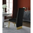 thumbnail image 5 of Meridian Furniture Porsha 19"H Velvet Dining Chair in Black (Set of 2), 5 of 5