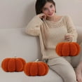 thumbnail image 5 of Zmeidao Simulated Fall Pumpkin Throw Pillow Fall Decorations for Autumn Thanksgiving Winter Home Living Room, 5 of 6