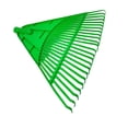 thumbnail image 4 of Zorion Garden Cleaning Leaf Rake Head Plastic 24 Tine Wide Lawn Equipment Accessory for Green, 4 of 9