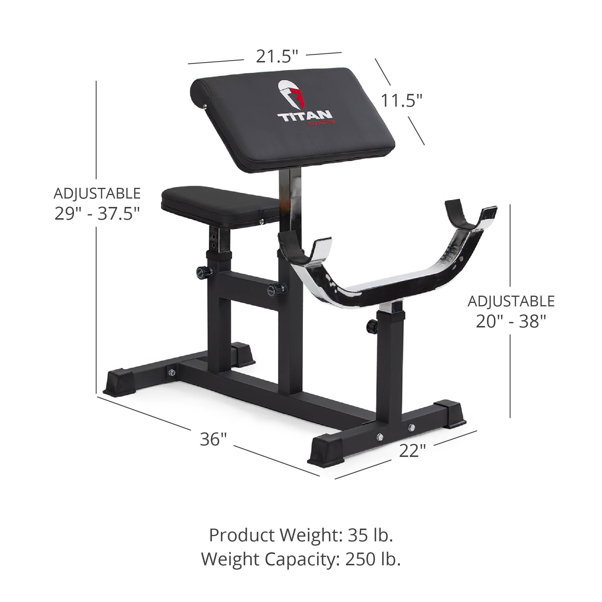 Titan Fitness Adjustable Weight Bench
