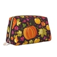 thumbnail image 2 of Gaeub Autumn Harvest Pumpkin Joy Printed Travel Cosmetic Bag,Makeup Bag, Large Capacity Toiletry Bag for Women, Portable Pouch Make Up Organizer with Zipper and Divider, 2 of 8