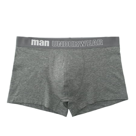 

HEVIRGO Men Boxers U Convex Breathable Bouncy Mid Waist Casual Protective Letter Print Elastic Waist Men Underpants Men Inner Wear Clothes