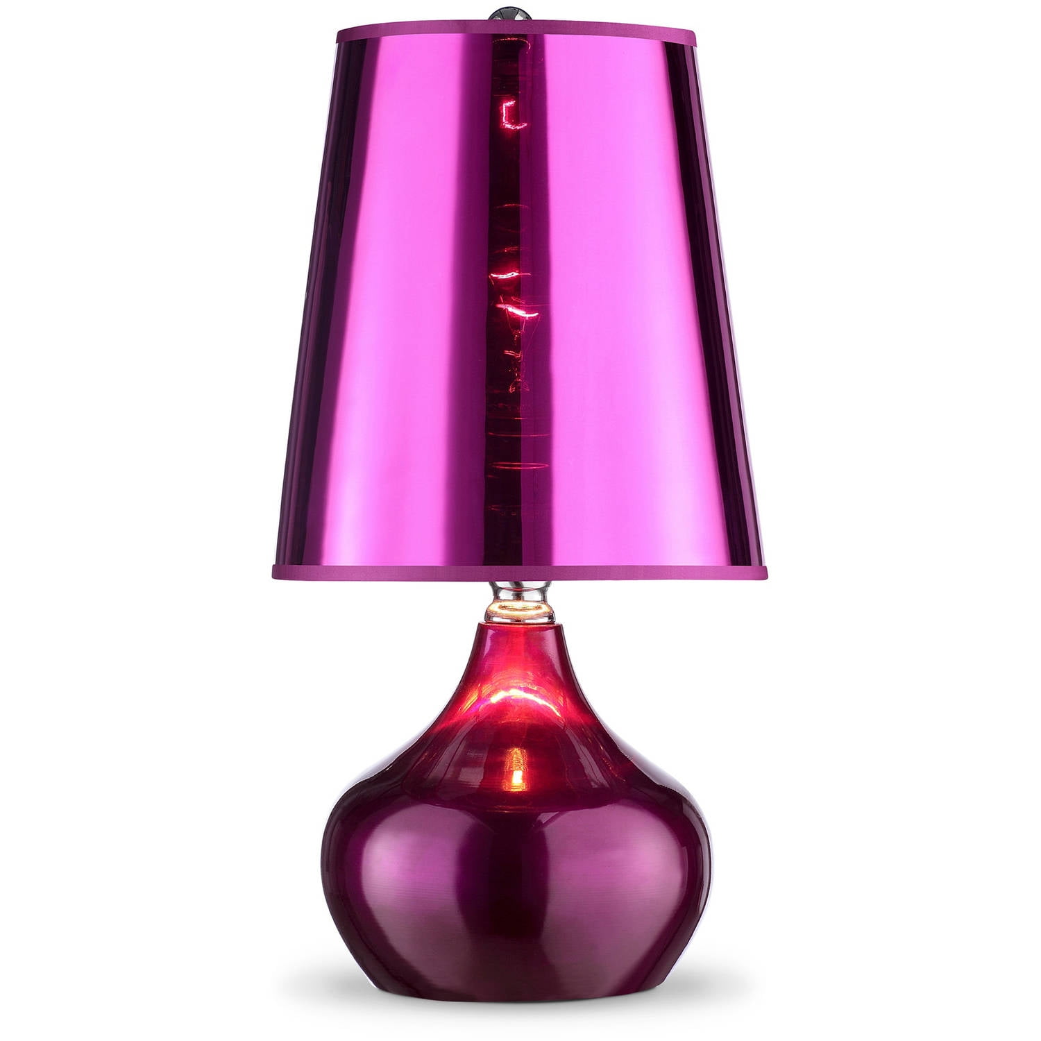18" Luster Touch-On Table Lamp, Magenta