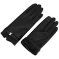 thumbnail image 2 of BadPiggies Winter PU Leather Suede Gloves for Women, Warm Thermal Touchscreen Texting Dress Driving Motorcycle Gloves Fleece Lining (Black), 2 of 9