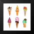 thumbnail image 2 of Atelier B Art Studio 15x15 Black Modern Framed Museum Art Print Titled - ICE CREAM CONES, 2 of 5