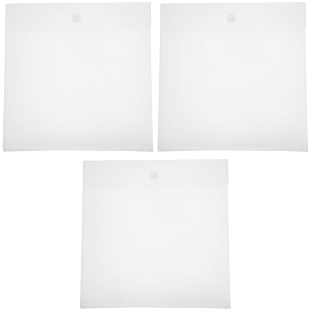 Carpeta de plástico transparente de 3 piezas con cierre de velcro, organizador expandible para documentos, sobres de polietileno, carpetas para oficina