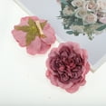 thumbnail image 3 of Unique Bargains 2 Pcs Hair Clip Grace Artificial Flower Peony Duckbill Clip Purple, 3 of 5