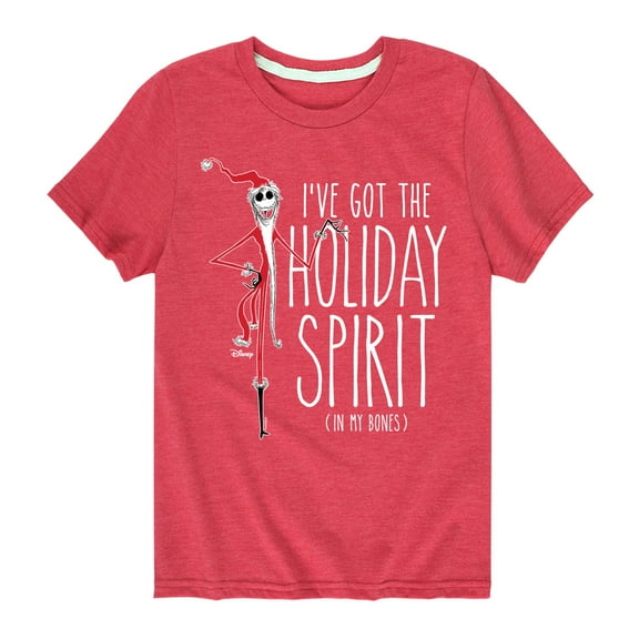 The Nightmare Before Christmas - Holiday Spirit In My Bones - Toddler And Youth Short Sleeve Graphic T-Shirt