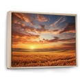 thumbnail image 2 of Designart "Golden Horizon Scenic Sky I" Landscapes Floater Framed Canvas Art Print, 2 of 7