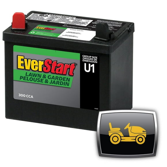 EverStart LAWN GARDEN U1-300N Battery, 12 Volt, Lawn & Garden Battery, Group Size U1, 300 CCA, Group size U1, 300 CCA