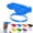 Blue, variant on Funny 3D Visor Fun Sun Visor Palm Shaped Sun Visor Hands Free Hand Shade Hat Hand Shadow Hat Palm Sized Sun Hat Adjustable Headband for Outdoor Use