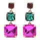 thumbnail image 1 of Pendientes cuadrados geométricos exagerados, colgantes de aleación de moda, accesorios para niñas y mujeres, coloridos, 1 of 14