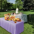 thumbnail image 4 of Tablecloth under $5! CQCYD Rectangle Tablecloth, Polyester Wrinkle Free Stretch Table Skirt for Rectangle Tables Pleated Ruffle Table Cover with Skirt for Weddings Birthday Banquet Baby Shower, 4 of 6
