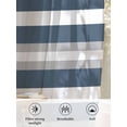 thumbnail image 6 of Sheer Curtains 45 Inch Length 2 Panels Set for Kitchen, Haze Blue Stripe Semi Sheer Curtains for Windows, Farmhouse Blue Gray Striped Voile Window Treatments Rod Pocket Curtain, 6 of 7