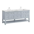 thumbnail image 7 of James Martin Vanities 72" Double Vanity, Whitewashed Oak w/ 3 CM Carrara White Marble Top, 7 of 7