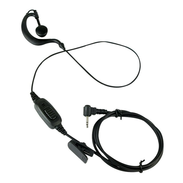 Inteprter 1 Pin 2.5mm Wired Ergonomic Part Headphone Clip Lapel Replacing Button with Operation Earpiece Earphone Microphone Type3
