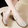 thumbnail image 5 of Beige Women Breathable Round Toe Closed Toe Slip On Flat Casual Shoes Comfortable Lightweight Walking Shoes For Everyday Use, 5 of 9