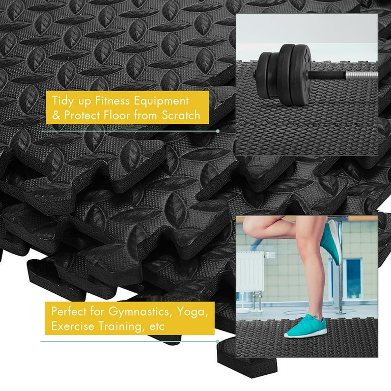 Costway 12Tiles 1/2'' Puzzle Exercise Floor Mats w/EVA Foam Interlocking Tiles (25''x25'') Costway 12Tiles 1/2'' Puzzle Exercise Floor Mats w/EVA Foam Interlocking Tiles (25''x25'')