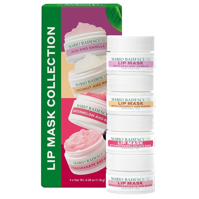 Mascarilla labial Mario Badescu, colección hidratante de 4 unidades