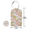 thumbnail image 4 of Disketp 1 Luggage Tag for Suitcase,Tropical Pink Flamingo Pineapple Leather Baggage Tag with Stainless Steel Loop Privacy Cover for Women Men Girls, 4 of 5