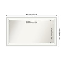 Amanti Art Custom Framed Wall and Bathroom Mirror (25 x 43 in.), Craftsman White Frame