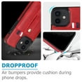 thumbnail image 5 of Nalacover Case for iPhone 15 Plus Wallet Case with Loop Finger Strap Hidden Card Slots Holder, Premium PU Leather + TPU Shockproof Lens Protection Cover for iPhone 15 Plus, Red, 5 of 7