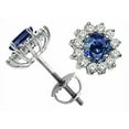 thumbnail image 2 of Tommaso Design� Round 4.5mm Genuine Sapphire Screw Back Earrings Studs, 2 of 9