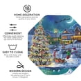 thumbnail image 4 of Pofeuu Christmas Tree Print Leather Coasters Set of 6, Round Cups Mugs Mat Pad for Home Kitchen Heat Resistant Drink Coasters,Octagon, 4 of 7