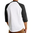 thumbnail image 3 of Ma Croix Men's Raglan 3/4 Sleeves Casual Cotton Baseball Jersey T-Shirt, 3 of 4