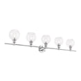 thumbnail image 4 of Gene 5 light Chrome and Clear glass Wall sconce, 4 of 7