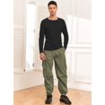 thumbnail image 2 of Pantalones cargo ZAFUL con bolsillo plano en paracaídas para hombre, color verde M, 2 of 5