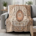 thumbnail image 2 of Burnt Orange Boho Blanket Soft Cozy Warm Throw Blanket for Couch, Plush Fuzzy Flannel Fleece Blankets for Sofa, Vintage Ethnic Geometric Southwestern Bed Blankets Lightweight Gifts for Women, 30"x40", 2 of 9