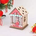 thumbnail image 6 of Cute Shape Christmas House Cabin with Candlelight DIY Christmas Tree Hanging Ornaments Reindeer, 6 of 8