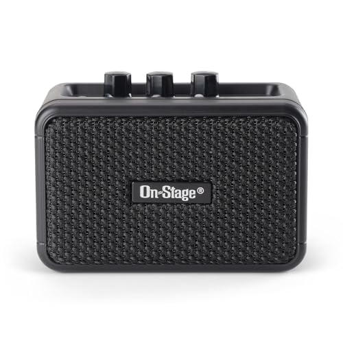 On-Stage 4" Travel Electric Guitar Amp - Lightweight&Portable, Bluetooth, USB C, Full Range Speakers, 3-Hour Charge for 7Hours Playtime