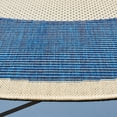 thumbnail image 3 of Safavieh Courtyard Justine Bordered Indoor/Outdoor Area Rug, Beige/Navy, 4' x 4' Round, 3 of 10