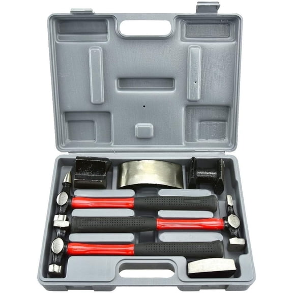 Neiko 20709A Heavy Duty Auto Body Hammer and Dolly Kit, 7 Piece