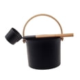 thumbnail image 3 of 7L Sauna Bucket Metal Washbowl with Matching Sauna Ladle Large Capacity Sauna Room Accessory   4L B  2 sizes, 3 of 8
