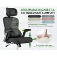 thumbnail image 5 of Ergonomic Office Chair: 400LBS Computer Desk Chair Comfy-Black Big and Tall Office Chair with Lumbar Support & Headrest-Gaming Chairs for Adults-Executive Office Rolling Chairs for Home Work, 5 of 8