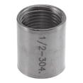 thumbnail image 1 of Conector de acoplamiento de tubería hembra BSPT de acero inoxidable 304 de 1/2" 1 Pc, 1 of 7