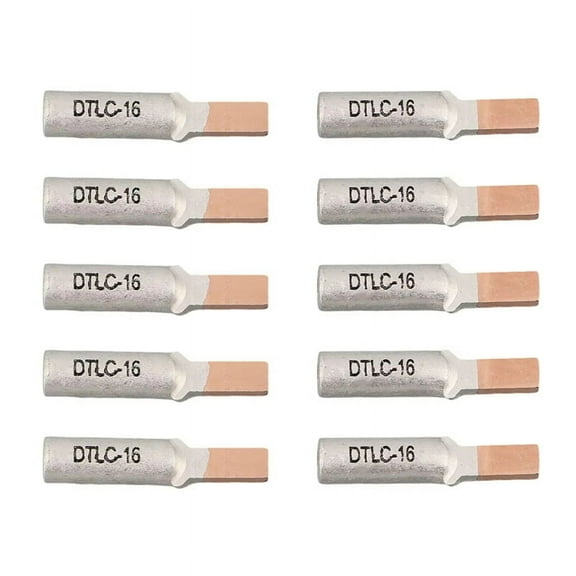 10pcs Circuit Breaker Copper Aluminum Cable Terminal Electric Meter Wire Connector Bimetallic Cable Lugs DTLC-16