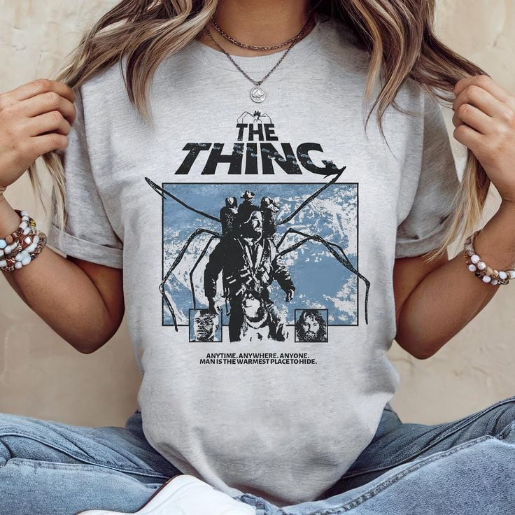 80s Horror Movie, Retro Japanese Film Tee,The Thing Shirt, Sci-Fi