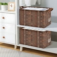 thumbnail image 2 of Yayeee Foldable Storage Basket for Shelves Waterproof Cloth Bins with Handles, Brown Tribal Pattern, 2 of 7