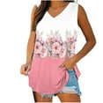 thumbnail image 2 of Wycnly Tank Top for Women Summer Tops for Women Breathable Comfy Loose Fit Workout Tank Tee Cute Floral Print Sleeveless Tee Shirts Ladies Sleeveless Shirt, 2 of 5